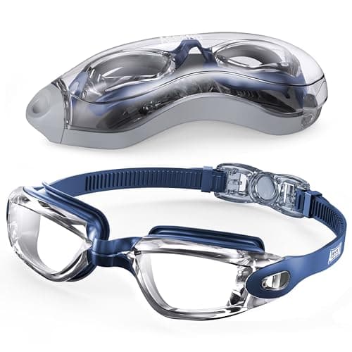 Aegend Swim Goggles, Swimming Goggles, No Leaking Adult Goggles Clear Lens, Anti-Fog & UV Professional Swimming Goggles for Men Women Youth, Summer Cooling Essential for Indoor Outdoor Swimming