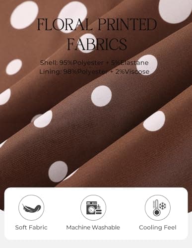 GRACE KARIN 2026 Boho Tops for Women Dressy Casual,Ruffle Sleeve Chiffon Blouses,V Neck Summer Fashion Clothes Chestnut XL - Thumbnail 5