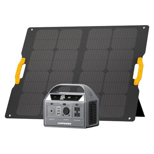 UDPOWER C400 256Wh Solar Generator Kit with 120W Foldable Solar Panel | 400W Portable Power Station + Fast Solar Charging for Camping, RV, Emergencies - Image 1