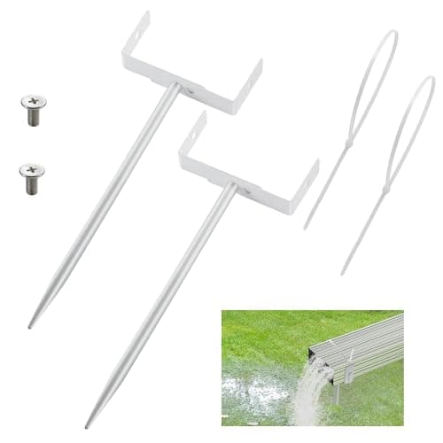 WYSIWYKA White Rainwater Downspout Bracket with Strap, Adjustable Heavy-Duty Galvanized Iron Downspout Bracket, Rust-Proof Anchor for Pipe Support, for Lawn,Yard & Industrial Use(2 Pcs, B Sytle-30cm)