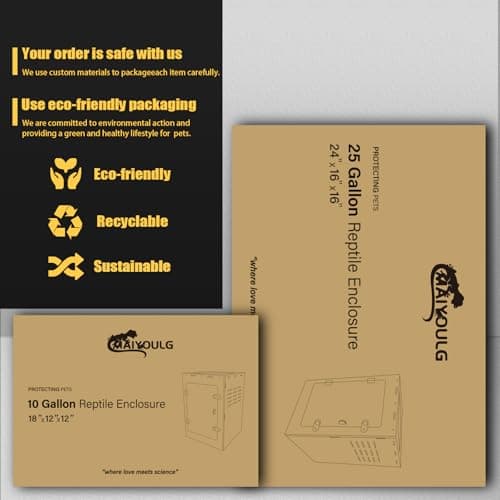 8" x 8" x 12" PVC Reptile Enclosure, Ventilated Arboreal Tank for Geckos & Juvenile Reptiles, Escape-Proof Front Opening Terrarium with Screen Top & Acrylic Door - Thumbnail 6