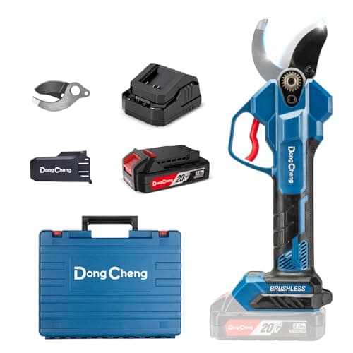 Dong Cheng Arthritis-Friendly Electric Pruning Shears, 1.4 Inch Brushless Cordless Secateurs for Weak Hands & Thick Branches, 2.0Ah Battery, Professional Garden Shears for Orchard, Vineyard & Backyard - Image 1