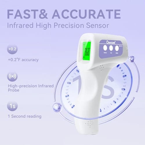 Berrcom 3-in-1 Non-Contact Infrared Forehead Thermometer, Purple - Thumbnail 5