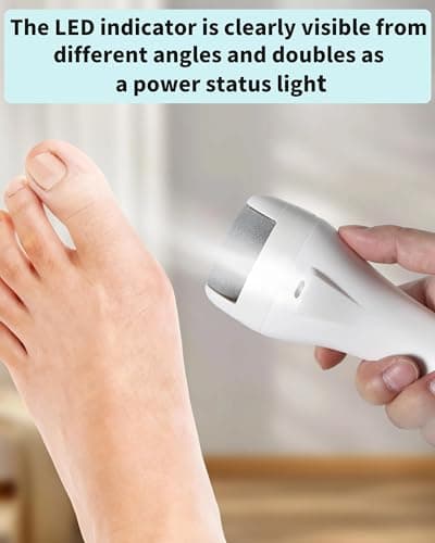 Kaaeiccr Electric Foot Callus Remover, Rechargeable Foot Care Tool with 3 Speed Settings, Waterproof Foot File, Portable Foot Dead Skin Remover, Smooth Heels, Home or Travel Spa Foot Care - Thumbnail 6