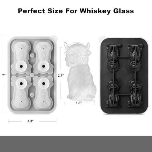 ACOOKEE 3D Highland Cow Ice Cube Tray Fun Shapes, Novelty Highland Cow Gifts, Holiday Stocking Stuffers for Men Women, Cute Highland Cattle Ice Mold for Whiskey,Cocktail,Bourbon - Thumbnail 4