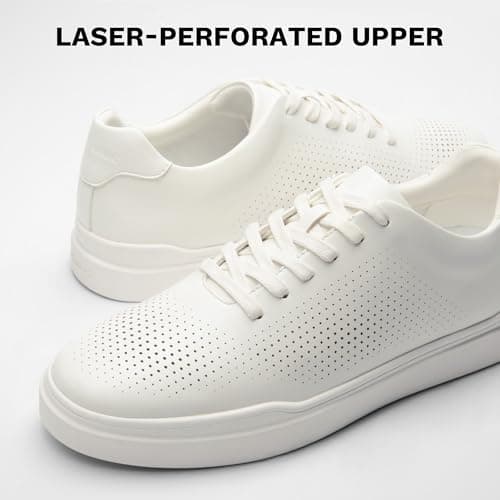 Bruno Marc Men's Casual Dress Sneaker Business Casual Shoes for Men Lightweight Breathable Fashion Sneakers WaveFlex CoreLux,Size 10.5,White,BMUMFN2520 - Thumbnail 4