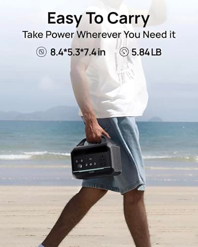 DARAN Portable Power Station 300W (Peak 600W),LiFePO4 Battery,192Wh Solar Generator(Solar Panel Optional), 2 AC Outlets, 60W USB-C PD Output, Outdoor Generator for Camping Travel Hunting Blackout - Thumbnail 5