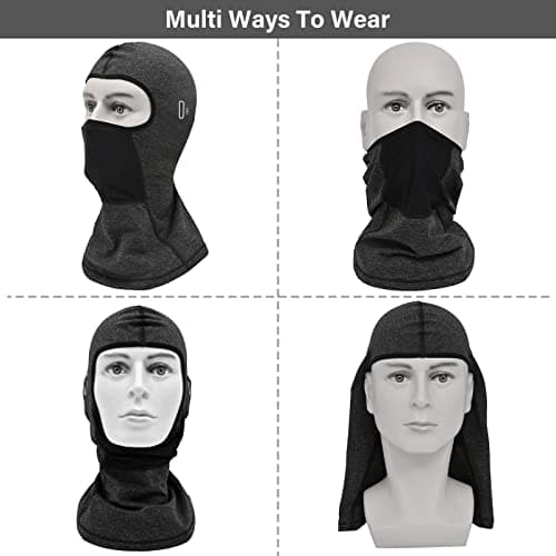 Bodvera 2 Pack Balaclava Winter Ski Mask for Men Women Windproof Warm Face Mask for Skiing, Snowboarding, Motorcycle Riding - Thumbnail 5