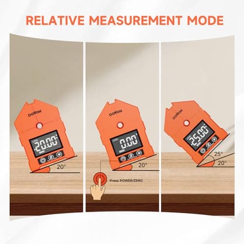 DOVOH 3-in-1 Digital Angle Finder with Laser, 3 Green Beam Digital Angle Gauge with Magnetic Rechargeable Inclinometer Digital Level Laser for Woodwork, Hanging Picture, Saw, WG-3L - Thumbnail 3