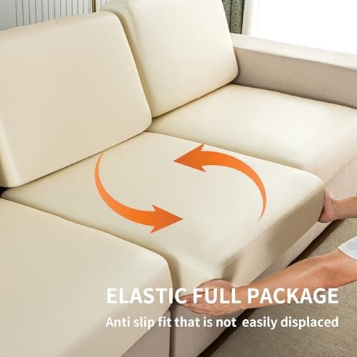 UWWGKK Waterproof Couch Covers, Stretch Couch Covers with Backrest for Sectional Sofa,L Shape Sofa - Thumbnail 4