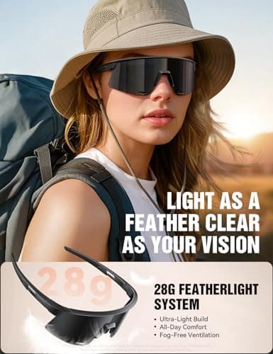 JOYROOM Sunglasses Polarized for Men Women [99.9% UV400 Protection] [Perfect Fit Precisely Adjusted] [True Glare Protection] Sports Running Sunglass HD Glasses for Women TR90 Sun Glasses for Cycling - Thumbnail 2