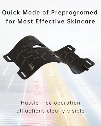 Infrared Red Light Therapy Mask: High Energy Skincare Device for Glowing Skin – Ultra-Thin 1.8mm 4.6oz, 830nm 633nm 590nm, Cordless Red Light Therapy for Face Luxury Gift - Generation II Updated - Thumbnail 3