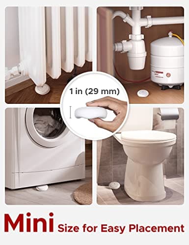 X-Sense Wi-Fi Water Leak Detector, Smart Water Sensor Alarm, Water Detector Alarm with 1700 ft Transmission Range for Kitchens, Basements, Bathrooms, 3 Water Detectors & 1 Base Station, Model SWS54 - Thumbnail 6