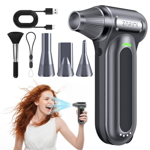 ZARIMI Electric Compressed Air Duster, 170000RPM High-Speed Cordless Air Blower with Rechargeable Battery for Keyboard, PC & Electronics Car Cleaning, Reusable Canned Air Alternative - Image 1