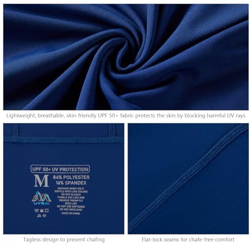 UVSAI Men's Hoodie Shirt UPF 50+ Long sleeve Permanent UV Protection T-Shirts With Kangaroo Pocket for Hiking Fishing Casual - Thumbnail 5