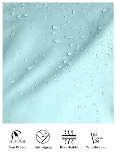 PITINAN Womens Rain Coat Lightweight Waterproof Outdoor Rain Jacket Hooded Packable Rain Jacket Women Rain Coat for Women Waterproof Windbreaker Womens Hiking Rain Jacket Light Blue L - Thumbnail 5