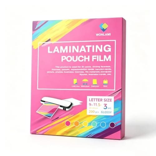WONLAMI Laminating Sheets 8.5 x 11 Thermal Laminating Pouches,3MIL,200PCS Laminate Sheets for Laminator,9x11.5 Inches,Letter Size,Clear, Laminator Machine Sheets Lamination Sheets