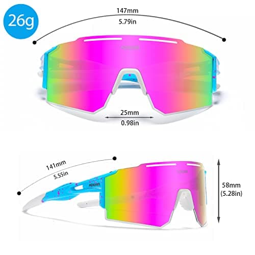 Sports Polarized Pit Vipers Sunglasses UV Protection for Youth, Men & Women, Ideal for Cycling Running Baseball Skiing & Softball (C16) - Thumbnail 5