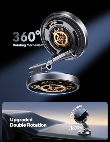 JOYROOM for MagSafe Car Mount Charger with Rotatable Charging Panel, Metal Magnetic Phone Holder, Wireless Charger for iPhone 16/15/14/13/12 - Thumbnail 2