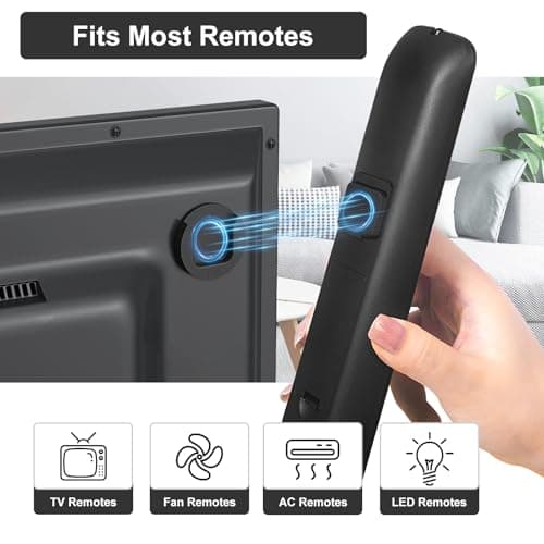 YYILIS Magnetic Remote Control Holder Wall Mount, 4 Pack TV Remote Control Holder for Fan/Air Conditioner, Self-Adhesive Bedside Caddy for TV Backside/Bedroom/Office/RV Home Organizer Storage(Black) - Thumbnail 3
