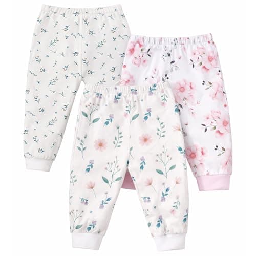 littogoose Baby Jogger Pants with Elastic Cuffs – Stay-On Lightweight Toddler Joggers, Soft & Stretchy Baby Pants, 3-Pack - Image 1