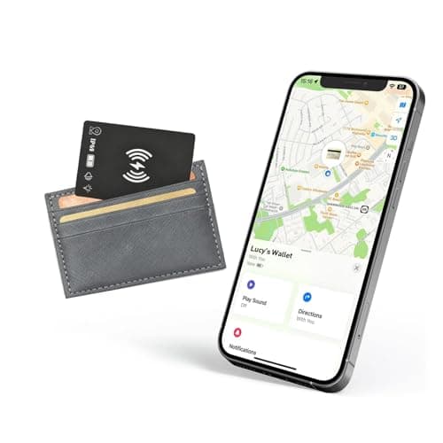 Wallet Tracker Card Rechargeable Smart Tracking Card Tag, Works with Apple Find My APP (iOS Only), Wireless Charge, IP68 Waterproof, for Keys, Luggage, Passports, Backpacks, 1 Pack - Image 1