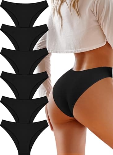UNDER THE SEA Cotton Underwear for Women 6 Pack Sexy Bikini High Cut Soft Breathable Cheeky Panties Underwear Womens Lingerie - Image 1