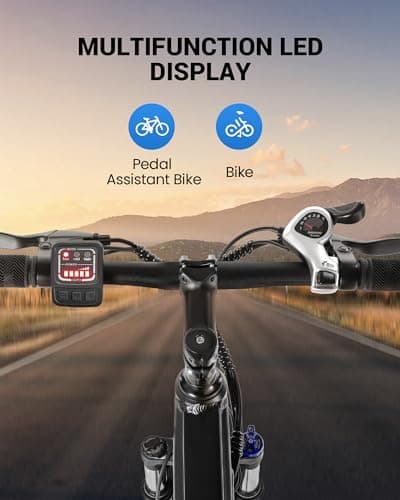 MULTIJOY Electric Bike for Adults,36V Built-in Invisible Removable Battery,350W Brushless Motor(Peak 450W) Electric Mountain Bike,26" Tires&Front Fork Suspension,UL Certified 7-Speed - Thumbnail 5