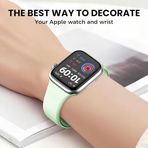 12 Pack Sport Bands Compatible with Apple Watch Band 38mm 40mm 41mm 42mm 44mm 45mm 46mm 49mm for Women Men,Soft Wristband Silicone Strap for iWatch Bands Series 11 10 9 8 7 6 5 4 3 2 1 Ultra SE - Thumbnail 5