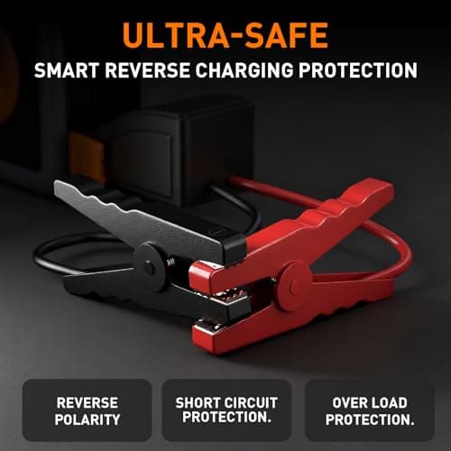 ISAMUTO 3000A Car Battery Jump Starter with Air Compressor, 150PSI Fast Inflate Portable Jump Starter (8L Gas 6L Diesel Engine), 4 in 1 Jump Box 12000mAh for Cars, Trucks, SUVs, Motorcycles - Thumbnail 5