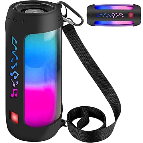 Case Cover for JBL Pulse 4 - Waterproof Portable Bluetooth Speaker, Travel Carrying Storage Bag with Shoulder Strap and Carabiner (Black) - Image 1