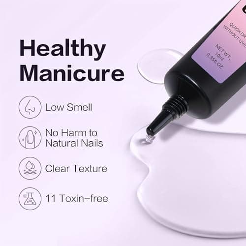 Woobena 2 Packs Nail Glues for Press On Nails Quick Drying Long Lasting No UV Light Needed 0.35 oz(10g) Super Strong, Gentle on Nails, Ideal for DIY & Salon Use Nail Art - Thumbnail 3