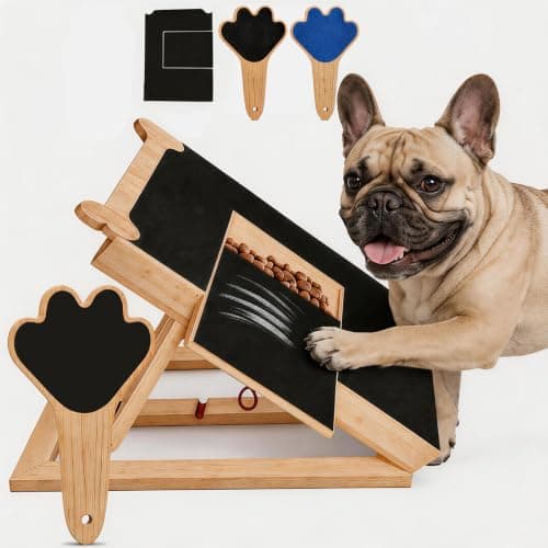 Viyuse Dog Scratch Board with Treat Box, Large Nail Filing Board for Dogs with Mini Paw File and Replacement Sandpaper, Treat-Training Dog Nail Scratch Pad for At-Home Nail Care - Image 1