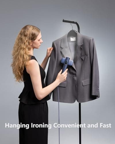 G5 Pro Smart Handheld Steamer for Clothes – Global Voltage Adaptation（100-240V）1200W Palm-Sized & Lightweight (1lb), Dual Steam Modes, Easy Wrinkle Remover, Auto Shut-Off for Travel & Home(BLUE) - Thumbnail 6