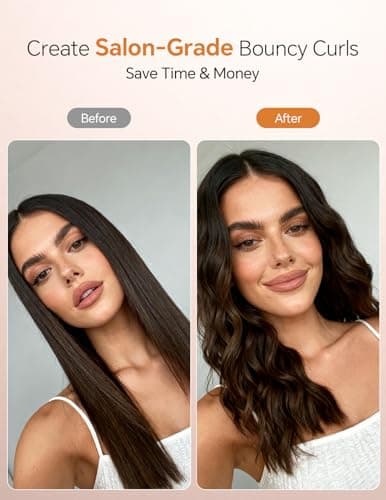 Automatic Rotating Curling Iron 1-inch - LANDOT 2-Way Anti-Tangle Self Curling Wand, Effortless Curls for Special Occasions, Dates & Vacations, Fast Heat-Up Ceramic Barrel for Gorgeous Styles - Thumbnail 4