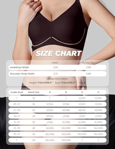 Tarbo Wireless Bras for Women No Underwire - Seamless Jelly Bra Everyday Comfort T-Shirt Bra Breathable Mesh V Neck Bra Light Support Invisible Fit Back Smoothing Adjustable Straps Coffee S - Thumbnail 6