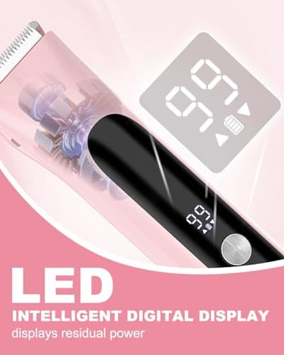 Bikini Trimmer for Women Pubic Hair,Electric Razors with Dual Heads for Body, Rechargeable IPX7 Waterproof Bikini Shaver for Travel,Facial Hair Remover for Leg Arm Face - Thumbnail 6