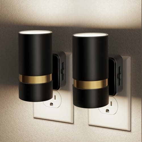 JandCase Night Lights Plug into Wall, Automatic Night Light with Dusk to Dawn, 2 Pack 0-100LM Dimmable Plug in LED Nightlight 5000K Daylight for Bedroom, Hallway, Stairs - Image 1