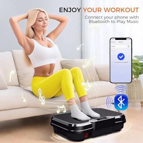 NXSCI Vibration Plate Exercise Machine,Vibrating Platform for Lymphatic Drainage with 250 Speeds,500 lbs Weight Capacity,Vibrated Plates for Weight Loss,Full Body Workout Equipment for Fitness at Home - Thumbnail 2
