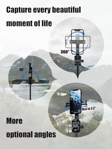 Jishane 70" Camera Tripod for GoPro Stand, Extendable Action Camera Tripod for GoPro Max2/ Hero13/12/11/10 DJI OSMO Pocket 3 & Action 6/5 pro/4, Insta360 X5/X4 - Thumbnail 4