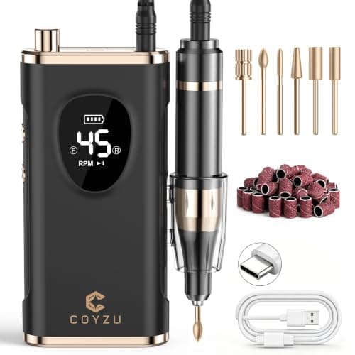 COYZU Professional Electric Nail Drill Rechargeable Nail File