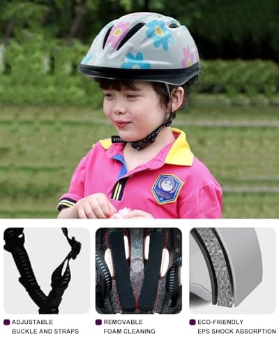 Girl Helmet for Bike,Kids Bike Pink Helmet for Girls Ages 5+Years Adjuastable and Multi-Sport, from Toddler to Youth CPSC Certicated - Thumbnail 6