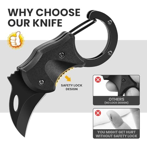 FUNBRO Small Pocket Knife Fathers Day Dad Gifts for Men, EDC Box Cutter, Anniversary & Birthday Gifts for Him, Mens Stocking Stuffers Gifts for Boyfriend Husband Grandpa from Daughter Wife Son - Thumbnail 2