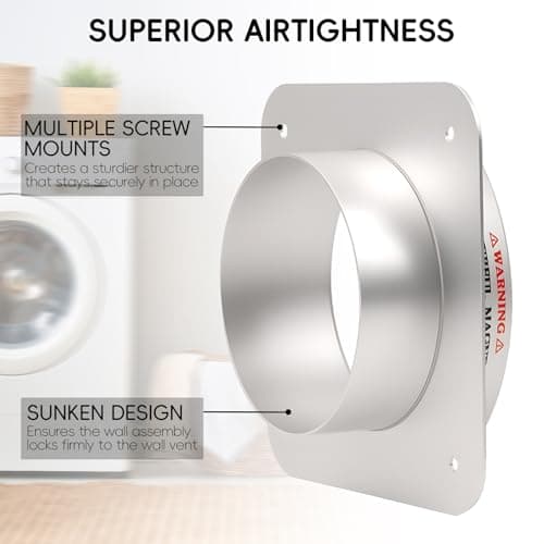 FIRRAX Magnetic Dryer Vent Coupling DV180 Dryer Vent Connector Kit with Self-Aligning Magnets, Airtight Seal Easy to Clean 3.2ft 4-Inch Flexible Hose for Laundry Nook & Rental Home - Thumbnail 4