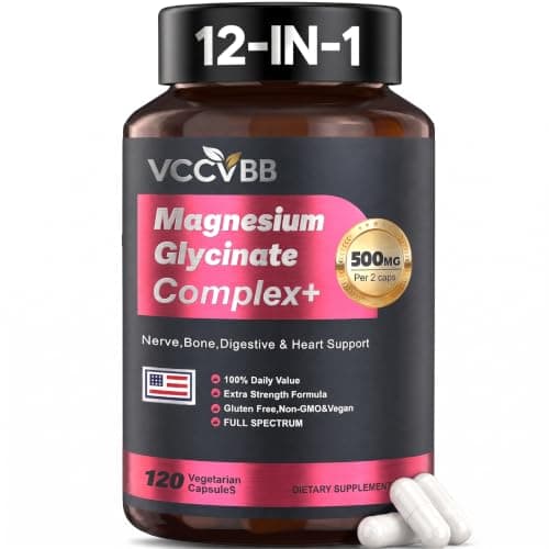Magnesium Complex, Magnesium Glycinate, Elemental Magnesium Supplement with Taurate, Citrate, Orotate & Aspartate, Supports Muscle Relaxation, Heart Health, Sleep & Energy | Vegan (500mg) - Image 1