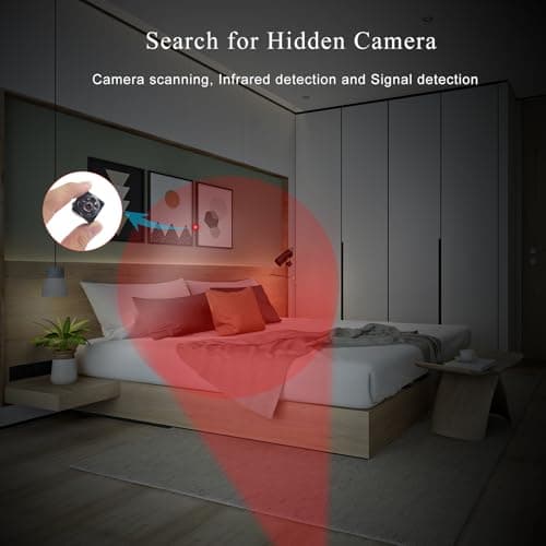 CHIRSMIP Hidden Camera Detector, Camera Finder, Bug Detector for Listening Devices, Magnetic Tracker Finder, Portable Privacy Protection Device for Hotels, Vehicles, Offices, Fitting Rooms and Travel - Thumbnail 4