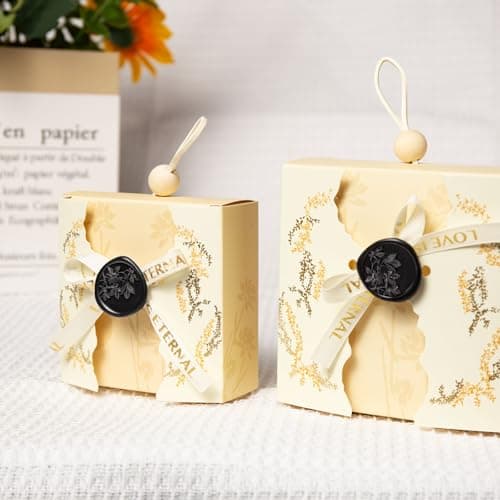 Pilloze 50Pcs Black Olive Branch Wax Seal Stickers, Self-Adhesive Black Wax Seal Stickers for Envelope or Wedding Invitation Good Adhesion and Easy to Use - Thumbnail 6