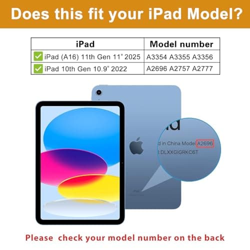 ProCase for iPad (A16) 11th Gen 11 inch 2025/10th Generation 10.9 inch 2022 Case with Pencil Holder, Full Camera Protection Slim Case with Soft TPU Back Cover -Midnight Green - Thumbnail 2
