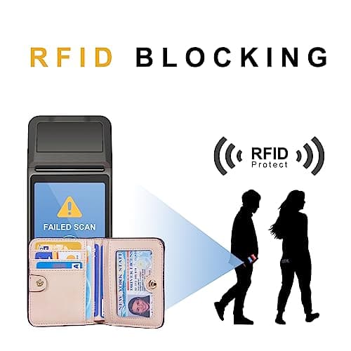 Gostwo Wallet for Women, Small RFID Blocking Wallet, Slim Credit Card Holder Wallet, Compact Bifold Luxury Genuine Leather Pocket Passport Wallet Ladies Girls Mini Purse Travel with ID Window, Sand - Thumbnail 3