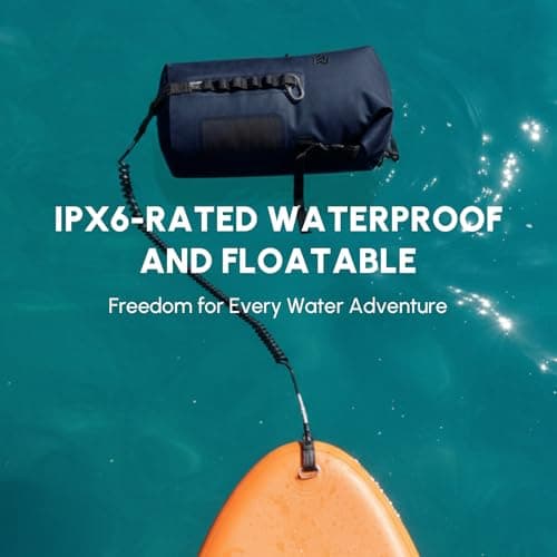 RIVONOVA Roll Top Closure Cooler Backpack for Kayaking Beach Paddle Boarding Watersports, Premium 24 Hours Insulated Leak Proof Zipperless Soft Cooler for Fishing, 35L Navy Blue - Thumbnail 5